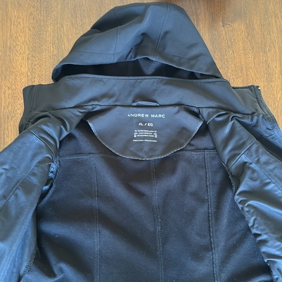 Andrew Marc Black Water Repellent Detachable Hood Men’s XL Jacket - Picture 7 of 7